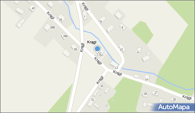 Krągi, Krągi, 12a, mapa Krągi