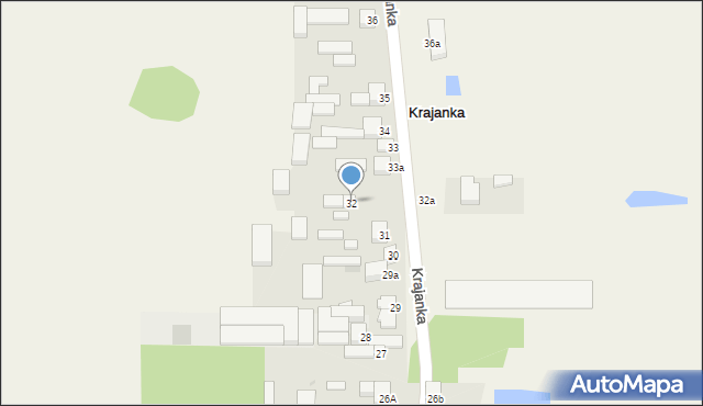 Krajanka, Krajanka, 32, mapa Krajanka