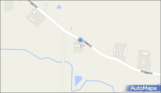 Krajęcin, Krajęcin, 3, mapa Krajęcin