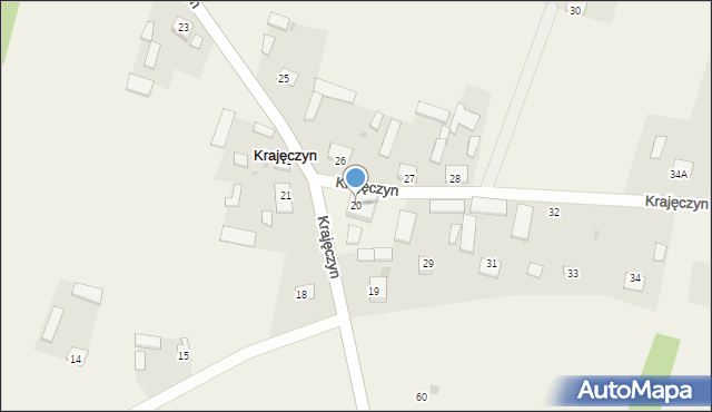 Krajęczyn, Krajęczyn, 20, mapa Krajęczyn