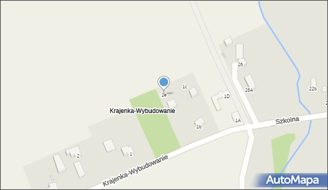 Krajenka-Wybudowanie, Krajenka-Wybudowanie, 1e, mapa Krajenka-Wybudowanie