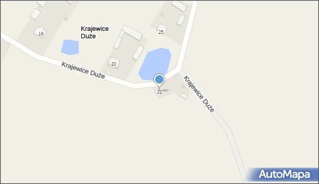 Krajewice Duże, Krajewice Duże, 22, mapa Krajewice Duże