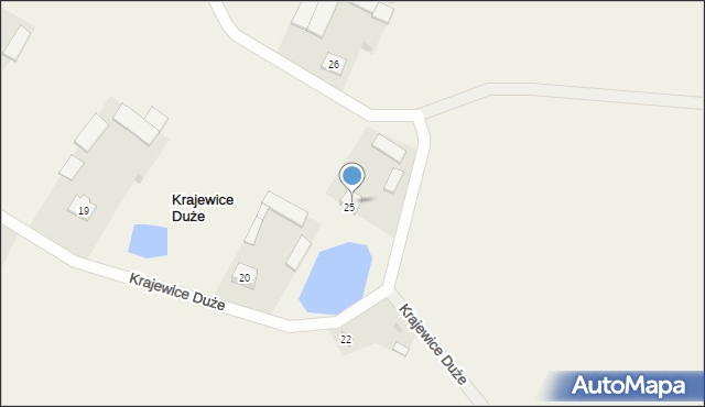 Krajewice Duże, Krajewice Duże, 53, mapa Krajewice Duże