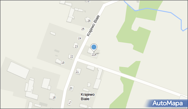 Krajewo Białe, Krajewo Białe, 21A, mapa Krajewo Białe