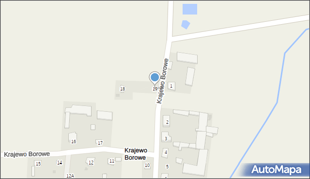 Krajewo Borowe, Krajewo Borowe, 19, mapa Krajewo Borowe