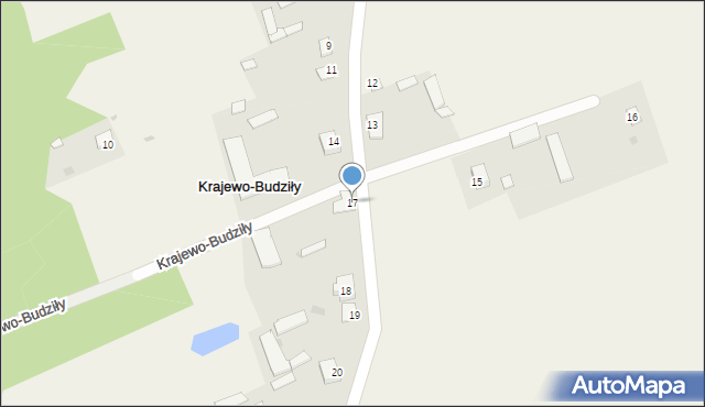 Krajewo-Budziły, Krajewo-Budziły, 17, mapa Krajewo-Budziły