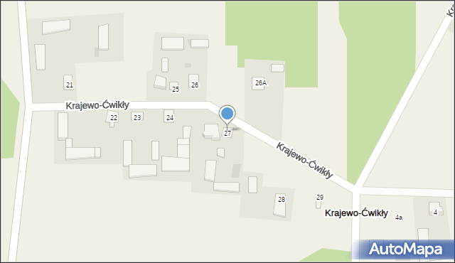 Krajewo-Ćwikły, Krajewo-Ćwikły, 27a, mapa Krajewo-Ćwikły
