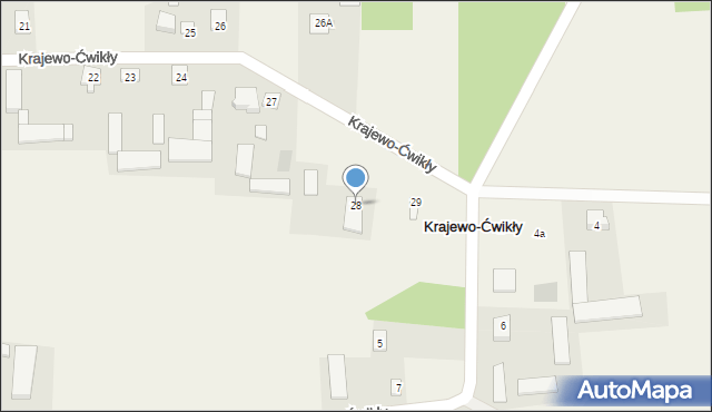 Krajewo-Ćwikły, Krajewo-Ćwikły, 28, mapa Krajewo-Ćwikły