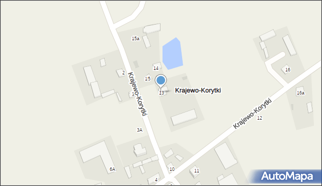 Krajewo-Korytki, Krajewo-Korytki, 13, mapa Krajewo-Korytki