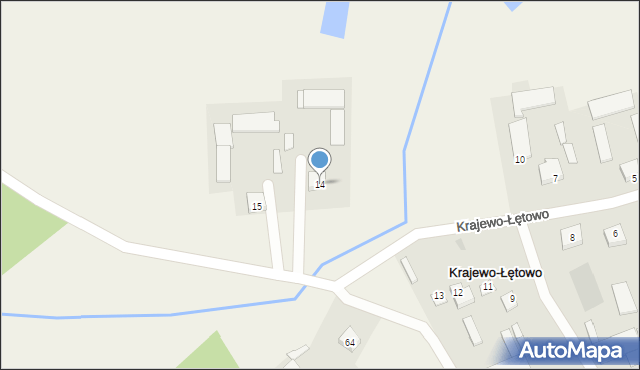 Krajewo-Łętowo, Krajewo-Łętowo, 14, mapa Krajewo-Łętowo