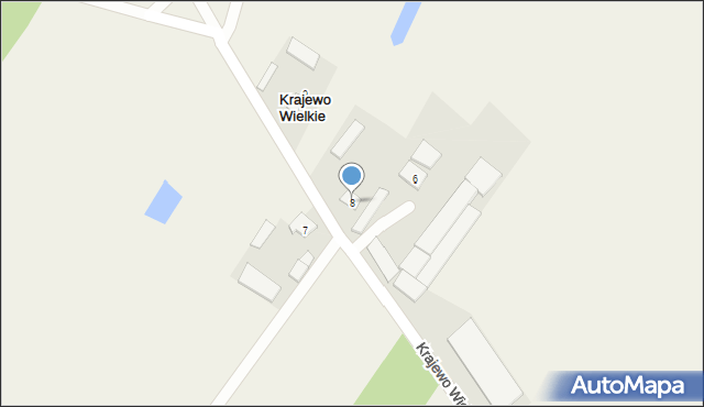 Krajewo Wielkie, Krajewo Wielkie, 8, mapa Krajewo Wielkie