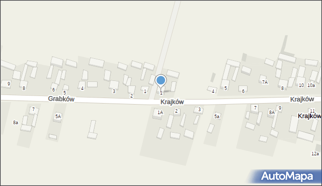 Krajków, Krajków, 1, mapa Krajków