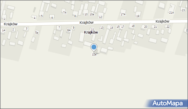 Krajków, Krajków, 12a, mapa Krajków