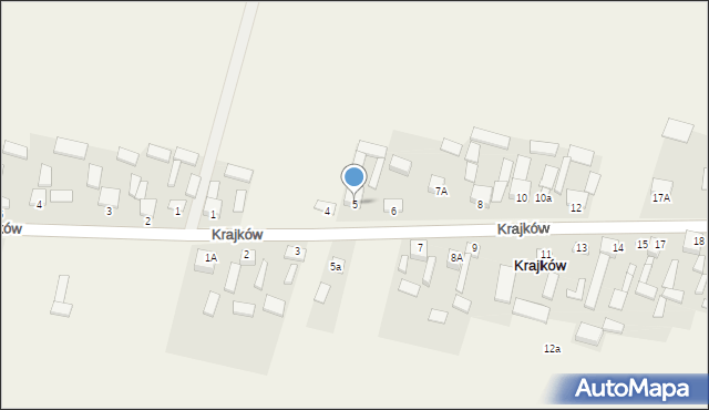 Krajków, Krajków, 5, mapa Krajków