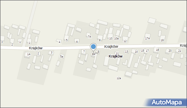 Krajków, Krajków, 8A, mapa Krajków