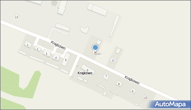 Krajkowo, Krajkowo, 12/1, mapa Krajkowo