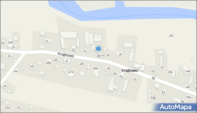 Krajkowo, Krajkowo, 20, mapa Krajkowo