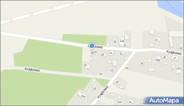Krajkowo, Krajkowo, 28, mapa Krajkowo