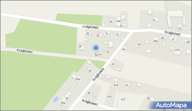 Krajkowo, Krajkowo, 34, mapa Krajkowo