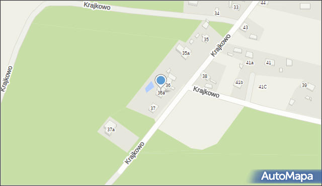 Krajkowo, Krajkowo, 36a, mapa Krajkowo