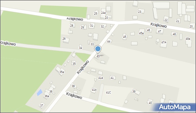 Krajkowo, Krajkowo, 43, mapa Krajkowo