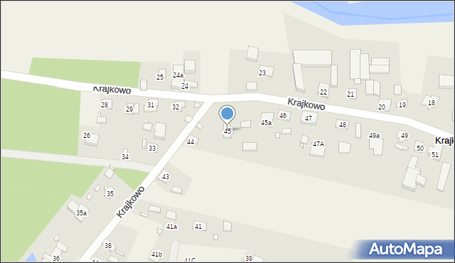 Krajkowo, Krajkowo, 45, mapa Krajkowo