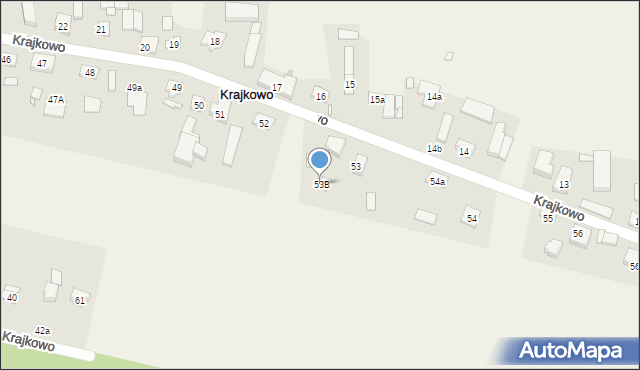 Krajkowo, Krajkowo, 53B, mapa Krajkowo