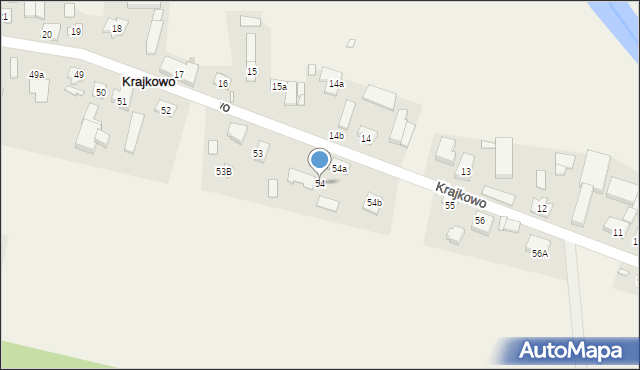 Krajkowo, Krajkowo, 54, mapa Krajkowo