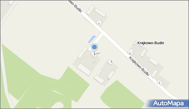 Krajkowo-Budki, Krajkowo-Budki, 6, mapa Krajkowo-Budki