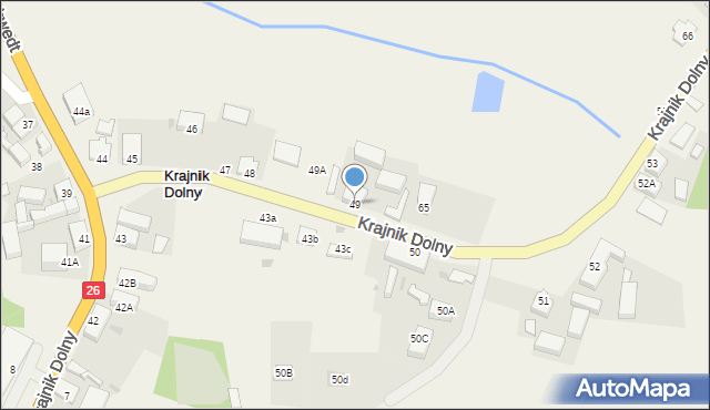 Krajnik Dolny, Krajnik Dolny, 49, mapa Krajnik Dolny