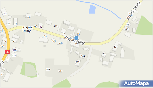 Krajnik Dolny, Krajnik Dolny, 50, mapa Krajnik Dolny