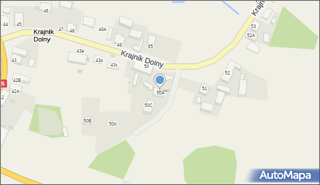 Krajnik Dolny, Krajnik Dolny, 50A, mapa Krajnik Dolny