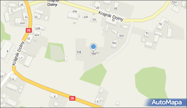 Krajnik Dolny, Krajnik Dolny, 50d, mapa Krajnik Dolny