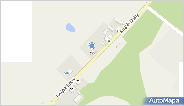 Krajnik Dolny, Krajnik Dolny, 59A, mapa Krajnik Dolny