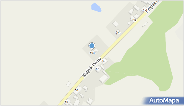 Krajnik Dolny, Krajnik Dolny, 59B, mapa Krajnik Dolny