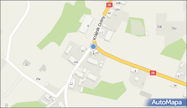 Krajnik Dolny, Krajnik Dolny, 9, mapa Krajnik Dolny