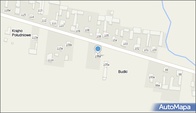 Krajno Drugie, Krajno Drugie, 106a, mapa Krajno Drugie