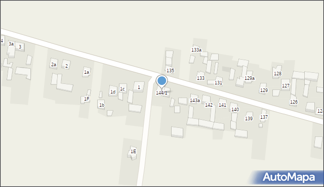 Krajno Drugie, Krajno Drugie, 144/1, mapa Krajno Drugie