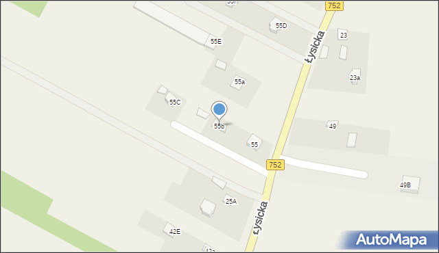 Krajno-Parcele, Krajno-Parcele, 107a, mapa Krajno-Parcele