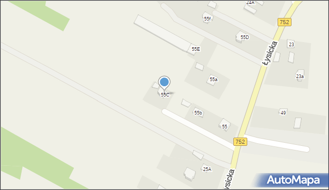 Krajno-Parcele, Krajno-Parcele, 107b, mapa Krajno-Parcele