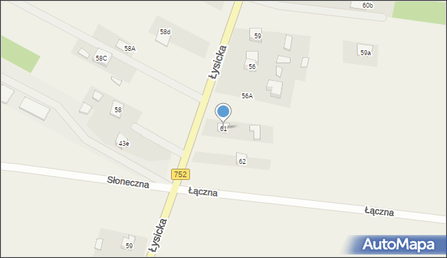 Krajno-Parcele, Krajno-Parcele, 122, mapa Krajno-Parcele