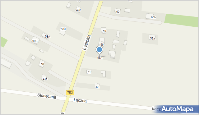 Krajno-Parcele, Krajno-Parcele, 126, mapa Krajno-Parcele