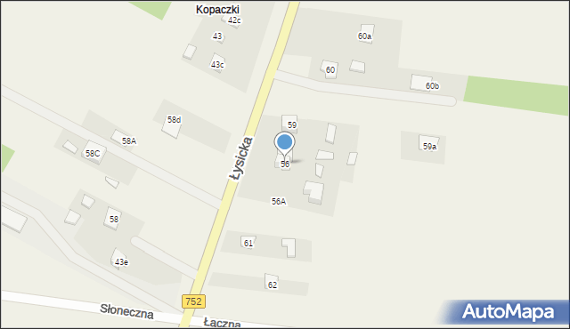Krajno-Parcele, Krajno-Parcele, 128, mapa Krajno-Parcele