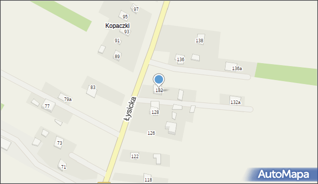 Krajno-Parcele, Krajno-Parcele, 132, mapa Krajno-Parcele