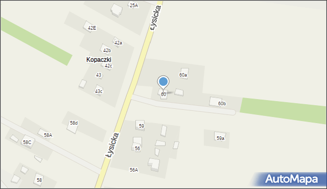 Krajno-Parcele, Krajno-Parcele, 136, mapa Krajno-Parcele