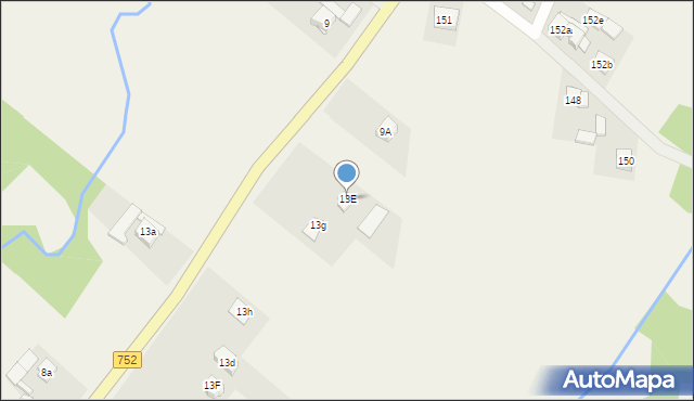 Krajno-Parcele, Krajno-Parcele, 13E, mapa Krajno-Parcele
