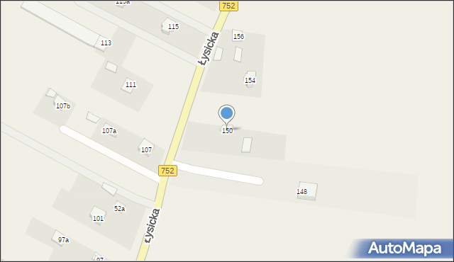 Krajno-Parcele, Krajno-Parcele, 150, mapa Krajno-Parcele