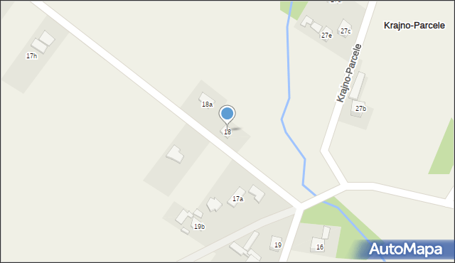Krajno-Parcele, Krajno-Parcele, 18, mapa Krajno-Parcele