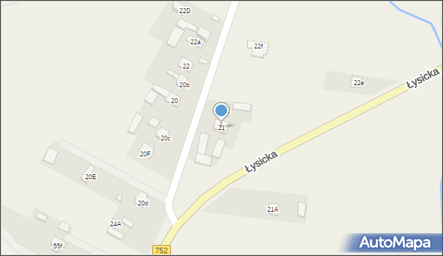Krajno-Parcele, Krajno-Parcele, 21, mapa Krajno-Parcele