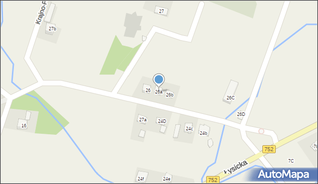 Krajno-Parcele, Krajno-Parcele, 26a, mapa Krajno-Parcele